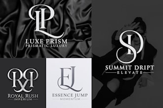 minimalist monogram initial letter fashion clothing brand logo design