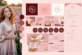 make luxury signature logo, branding kit, brand identity