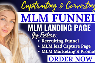 do mlm sales funnel mlm recruiting funnel mlm lead capture page or landing page