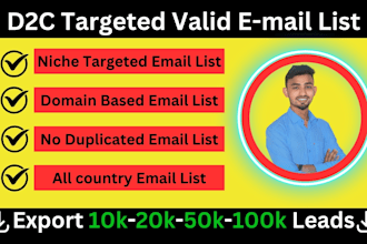 do niche targeted email list, b2b, bulk email list, linkedin lead, business lead