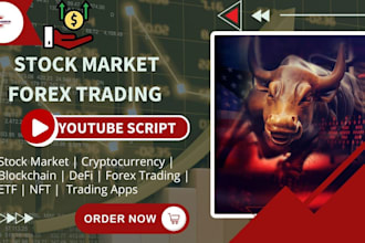 write stock market, cryptocurrency, metaverse, defi, blockchain youtube script