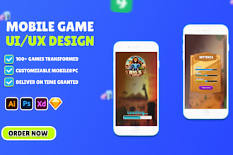 do mobile app ui ux, game ui ux design in figma for kids