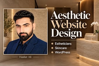 design aesthetic website, esthetician website, skincare website in wordpress