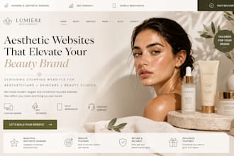 design aesthetic website, esthetician website, skincare website in wordpress