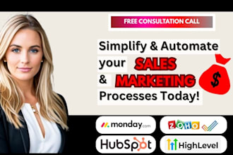 setup hubspot CRM gohighlevel CRM zoho CRM integration monday with facebook ads