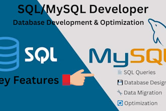 create and optimize sql mysql databases, queries, and designs