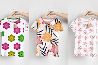 create seamless unique patterns for baby clothing design