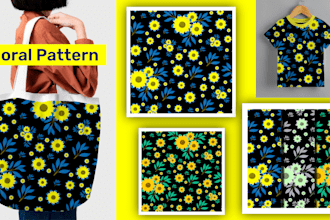 create seamless floral pattern for baby clothing design