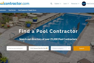 design a website for a swimming pool construction and maintenance company