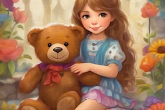 create watercolor children book illustration and children book illustration
