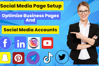 social media page setup optimize business pages and  social media account