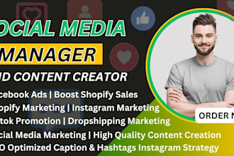 be your facebook instagram tiktok social media manager and content creator