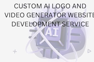develop ai logo generator, ai video generator website, ai saas website