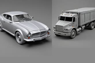 do 3d car modeling, 3d truck, rc car model, spaceship, aerospace, gtav, fivem