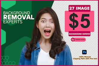 27 image cutout,clipping path, and images background remove,