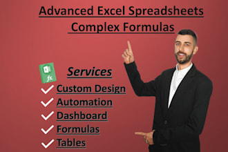 design advanced excel spreadsheets with complex formulas