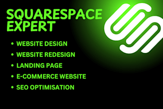 design squarespace redesign squarespace ecommerce website and seo optimization