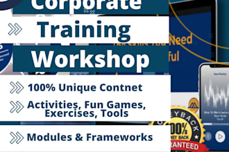 design corporate training material and workshop content