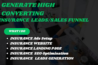 generate life insurance leads, sales funnel set up insurance website