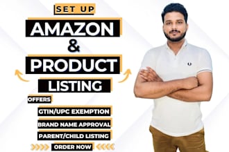 set up amazon seller account product listing