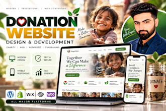 design donation website, charity website, ngo website, nonprofit website