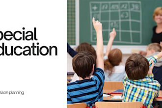write early childhood,special education research content and lesson plan