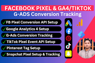 facebook pixel ga4 google ads conversion tracking tiktok snapchat pinterest