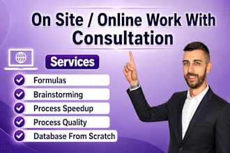 do on site or online work with consultation for excel