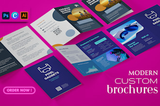 professionally design custom tri fold or bi fold brochures