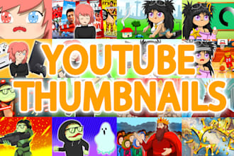 draw custom youtube cartoon thumbnails for your channel