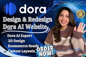 design dora ai 3d websites and 3d ecommerce websites