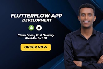 develop mobile apps using flutterflow for android and ios