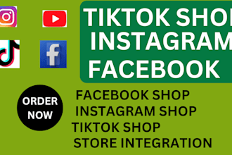create facebook shop, instagram shop and tiktok shop