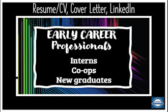 write your early career resume and cover letter