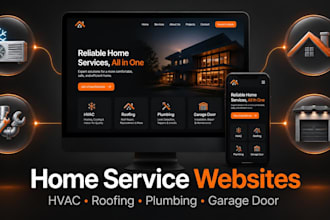 build website for hvac, roofing, plumbing and garage door