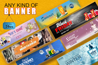 design attractive etsy shop banner, shopify, ebay shop banner, cover in 24hrs