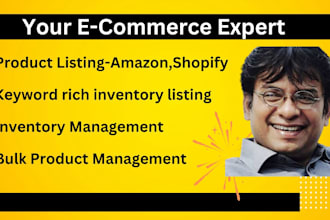do ecommerce product listing, description, inventory at amazon, shopify