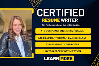 write ats compliant german CV lebenslauf, professional resume writing