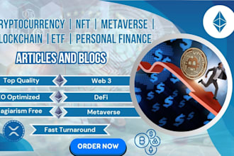 write SEO optimized cryptocurrency, blockchain, , metaverse articles and blogs