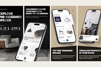 design app screenshots for app store or play store