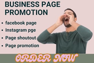 shoutout promote your facebook, instagram business page to reach audience niche