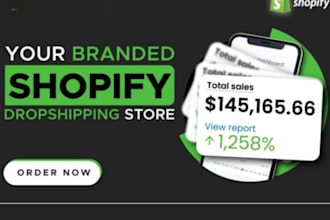 set up high converting shopify print on demand and dropshipping store