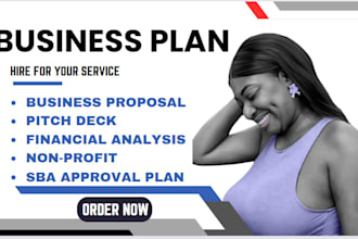 write sba business plan for sba, and investor pitch deck