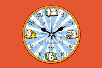 make professional particular clock face logo design