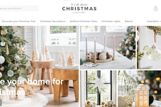 design profitable christmas supply website party supply shopify store