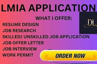 help to apply for job research, job offer letters, work permit in canada