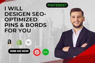 creat seo optimized pins and boards as a pinterest marketing manager