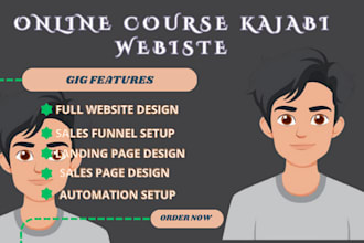 kajabi online course landing page kajabi sales funnel kajabi website design