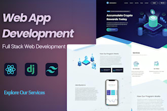 create website using react js, django
