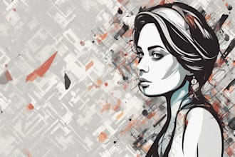 draw creative portrait vector art